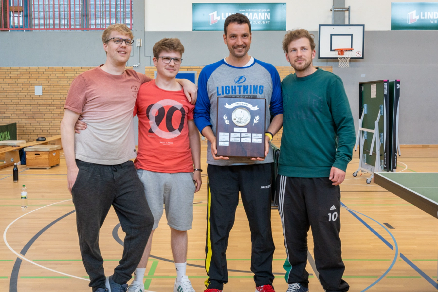 Sieger Kreispokal 2023 - Post SV Stade II (v.l. Florian zum Felde, Julian Kiekel, Ingo Waldvogel, Sören Gerloff)