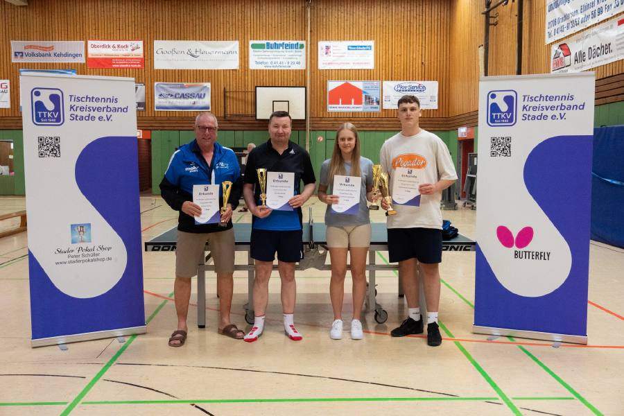 v. l. Winter, Zentner, Nickel, Hammerschmidt - Platz 3